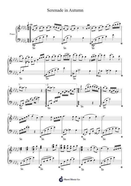 Serenade in Autumn Sheet Music by The Daydream-Arr.Croftswilde Ruthtodd