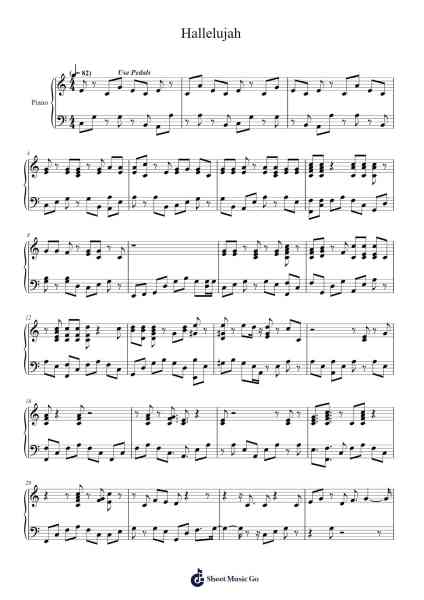 Hallelujah Sheet Music by Leonard Cohen-Arr.Moivogt Alickckens
