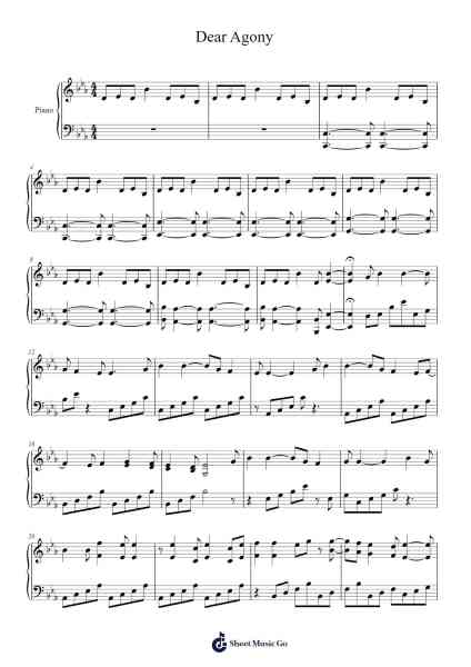Dear Agony Sheet Music by Breaking Benjamin-Arr.Chapgene