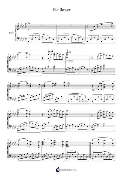 Sunflower Sheet Music by Henry Mancini-Arr.Sampcon Mevans