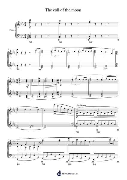 The call of the moon Sheet Music by marcopianissimo-Arr.Jenrene Fares