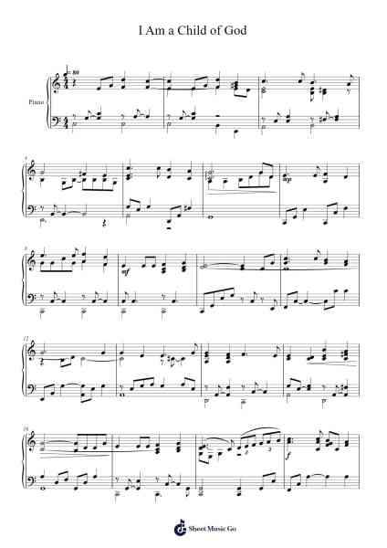 I Am a Child of God Sheet Music by Mildred Tanner Pettit-Arr.Feleste Johnren