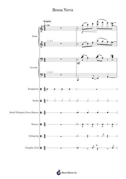 Bossa Nova Sheet Music by Christopher Norton-Arr.Yuledawn