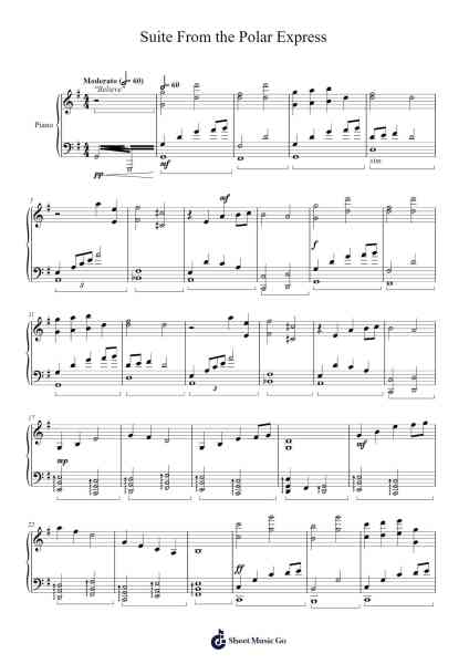 Suite From the Polar Express Sheet Music by Alan Silvestri-Arr.Runiel Faulktave
