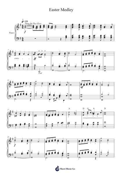 Easter Medley Sheet Music by Misc Traditional-Arr.Deblack Sram