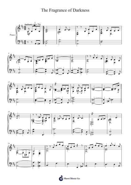 Godot - The Fragrance of Darkness; That is Coffee Sheet Music by Masakazu Sugimori-Arr.Yetbur Jacmill