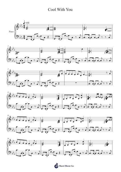 Cool With You Sheet Music by NewJeans-Arr.Glacarr