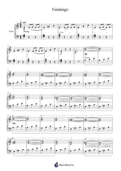 Fandango Sheet Music by random spanish dude-Arr.Peathew Odeshua