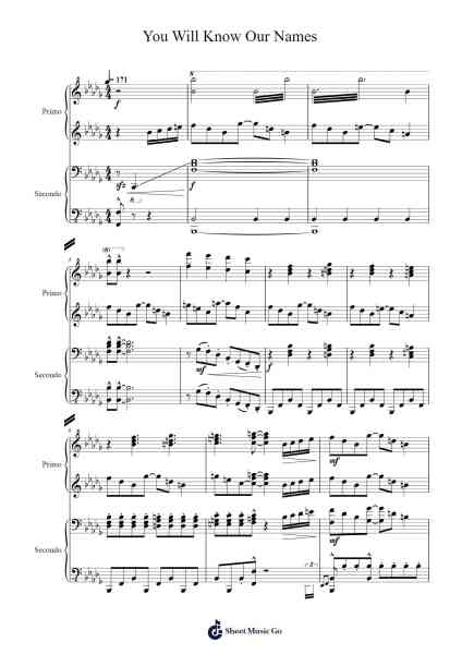 You Will Know Our Names Sheet Music by Misc Computer Games-Arr.Joycelup