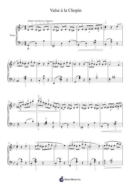 Valse à la Chopin Sheet Music by Oscar Merikanto-Arr.Temvogt Roblome