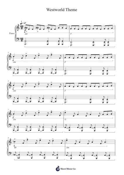 Westworld Theme Sheet Music by Ramin Djawadi-Arr.Holmesmax