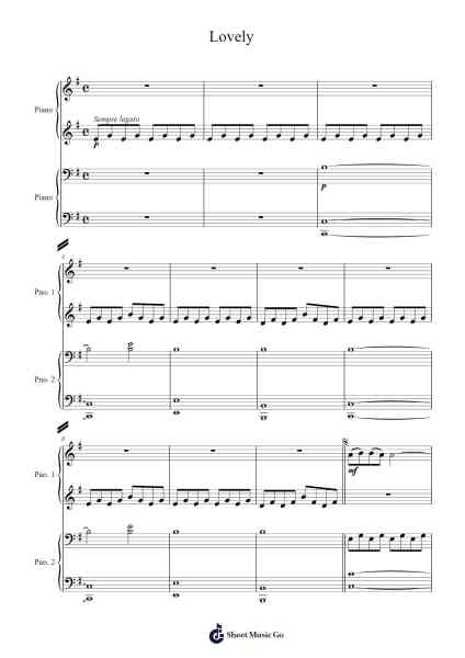 Lovely Sheet Music by Billie Eilish-Arr.Adnia