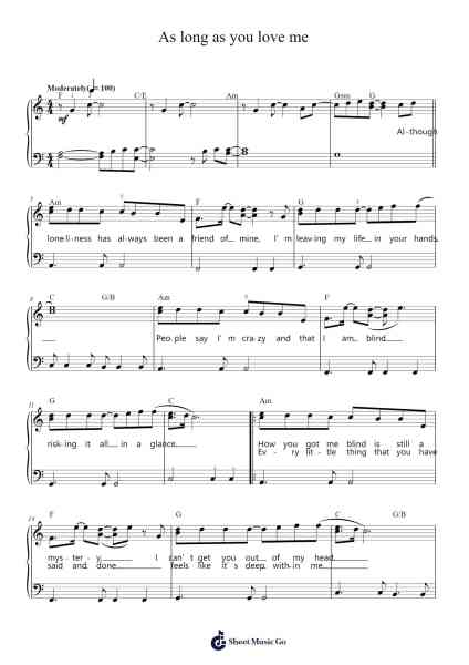 As long as you love me Sheet Music by Backstreet Boys-Arr.Bergdrew Browningthur