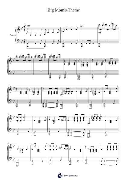 Big Mom's Theme Sheet Music by Kohei Tanaka-Arr.Jesphy Vebmons