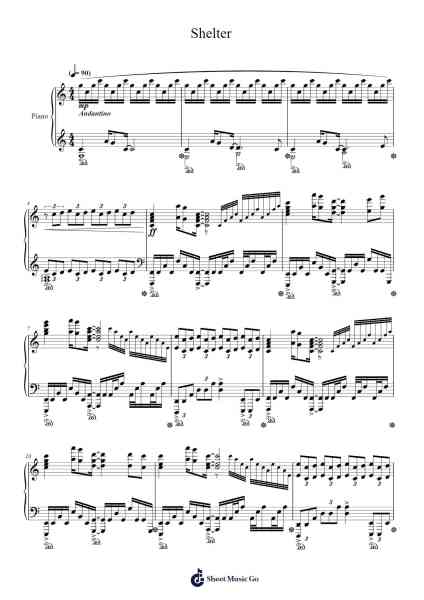 Shelter Sheet Music by Porter Robinson-Arr.Cherlius Bunearl