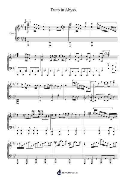 Deep in Abyss Sheet Music by Joi312-Arr.Huttgie Bellcol