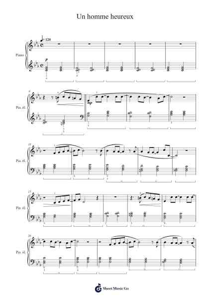 Un homme heureux Sheet Music by William Sheller-Arr.Earwy