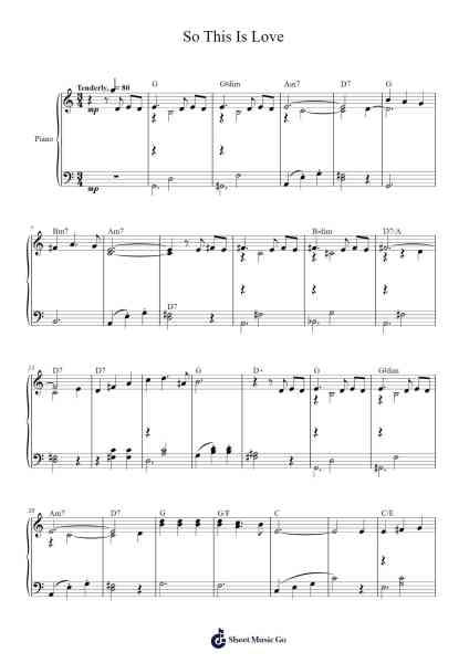 So This Is Love (The Cinderella Waltz) Sheet Music by Édith Piaf-Arr.Nanholt Walkchi
