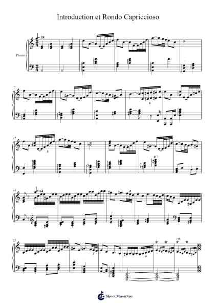 Introduction et Rondo Capriccioso in A Minor, Op. 28 Sheet Music by Camille Saint-Saëns-Arr.Dukim