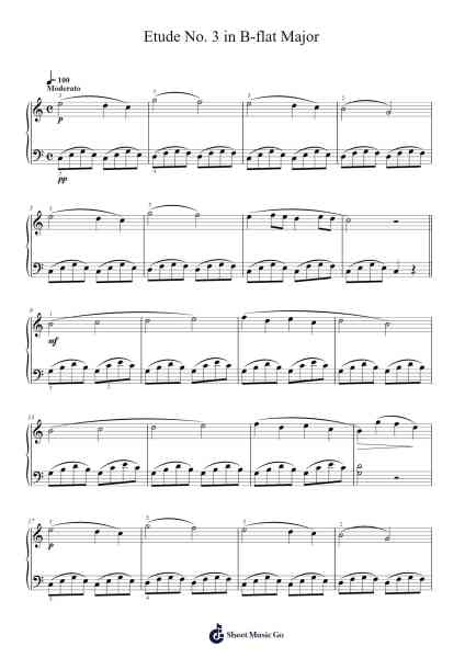 Elementary Studies, Op. 176: Etude No. 3 in B-flat Major Sheet Music by Jean-Baptiste Duvernoy-Arr.Zoetricia Smedsibyl