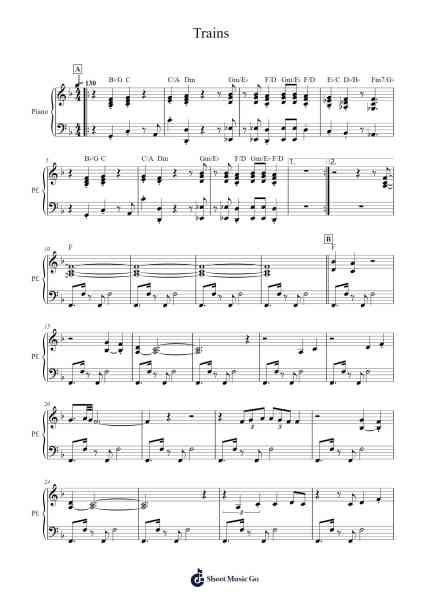 Trains Sheet Music by Eddie Gomez/Mike Mainieri-Arr.Beernoel Oisensharp