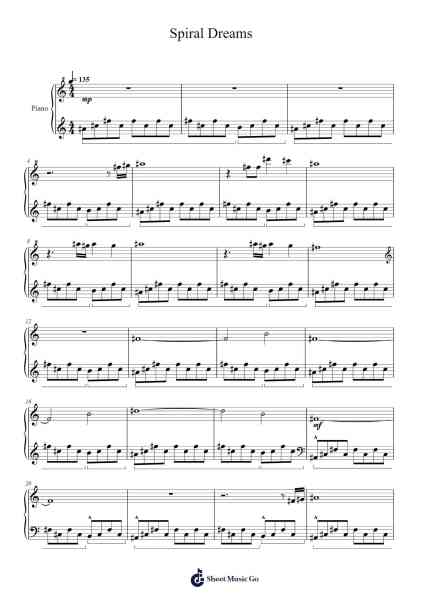 Spiral Dreams Sheet Music by Polkin Piersdith-Arr.Dawnvia