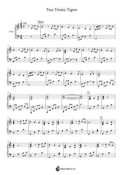 Tres Tristes Tigres Sheet Music by Mägo de Oz-Arr.Wentio Termaltz