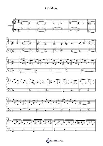 Goddess Sheet Music by Laufey-Arr.Vanralph Aunald