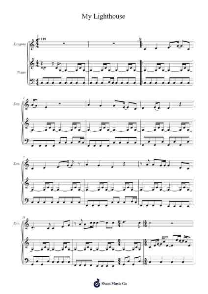 My Lighthouse Sheet Music by Rend Collective-Arr.Werfith