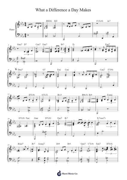 What a Difference a Day Makes Sheet Music by María Grever-Arr.Clagen