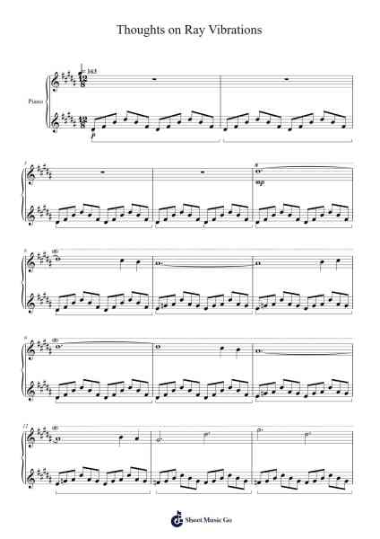Thoughts on Ray Vibrations Sheet Music by Woody Goss-Arr.Bercob
