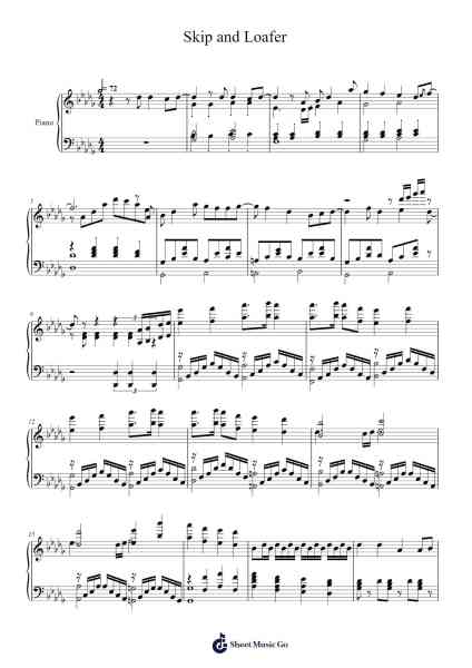 Skip and Loafer Sheet Music by Keina Suda-Arr.Otnold