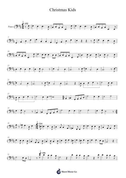 Christmas Kids Musica per pianoforte di R.O.A.R. - Arr.Millsharp Waygrace