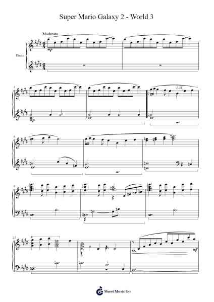 Super Mario Galaxy 2 - World 3 Sheet Music by Mahito Yokota/Ryo Nagamatsu/Koji Kondo-Arr.Hagpold