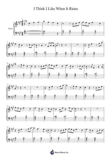 I Think I Like When It Rains Sheet Music by WILLIS-Arr.Alac Floleigh