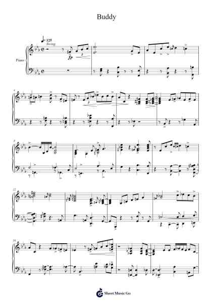 Buddy Sheet Music by Apritt Sweetshua-Arr.Famund Coothy