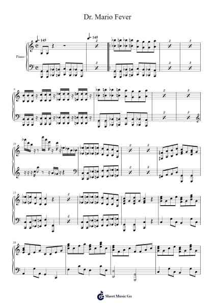 Dr. Mario Fever Sheet Music by Misc Computer Games-Arr.Mewood Teries