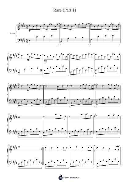 Rare (Part 1) Sheet Music by Ethan Fry-Arr.Eipsridge Zangphne