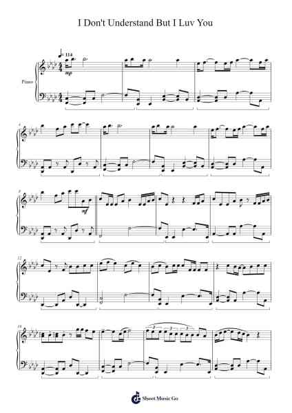 I Don't Understand But I Luv You Sheet Music by SEVENTEEN-Arr.Simpbrown