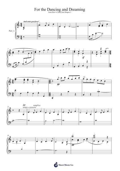 For the Dancing and the Dreaming Sheet Music by John Powell-Arr.Huxdia