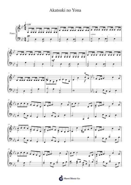 Akatsuki no Yona Sheet Music by undefined-Arr.Auwolf
