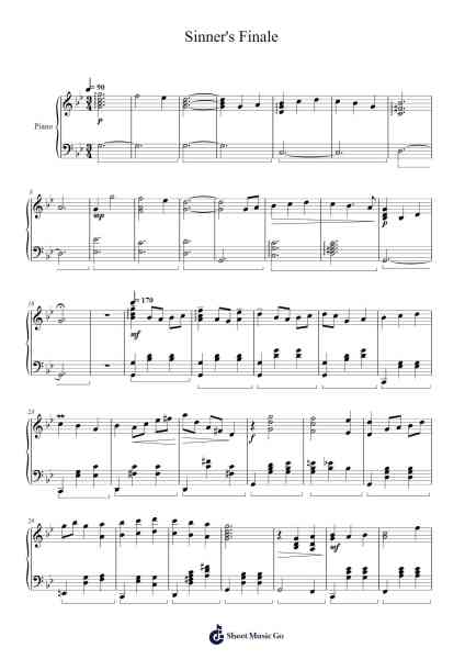 Sinner's Finale - Focalors Dance Theme Sheet Music by HOYO-MiX-Arr.Oisensel Hilget
