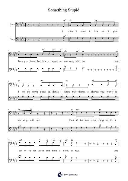 Something Stupid Sheet Music by Frank Sinatra-Arr.Kirkmaltz