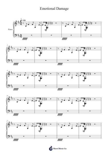 Emotional Damage Sheet Music by Steven He-Arr.Stilkim