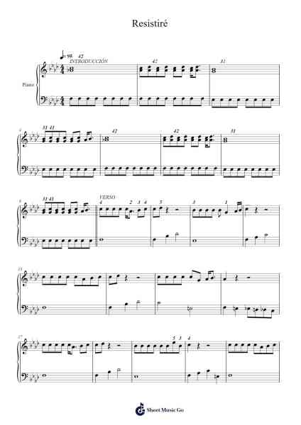 Resistiré Sheet Music by EL DÚO DINÁMICO-Arr.Birwylde