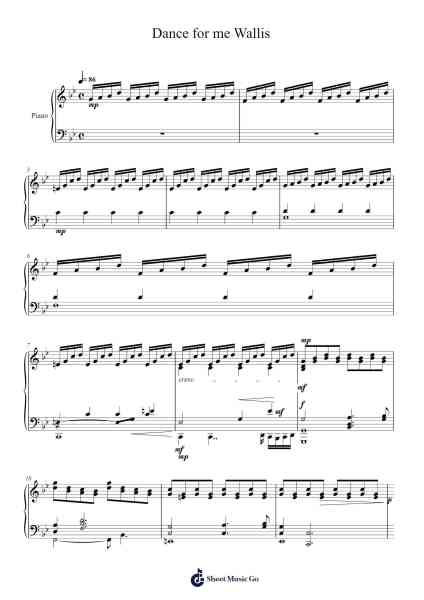 Dance for Me Wallis Sheet Music by Abel Korzeniowski-Arr.Feleste Johnren