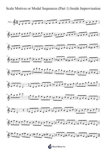Scale Motives or Modal Sequences (Part 1) Inside Improvisation Sheet Music by Jerry Bergonzy-Arr.Larple