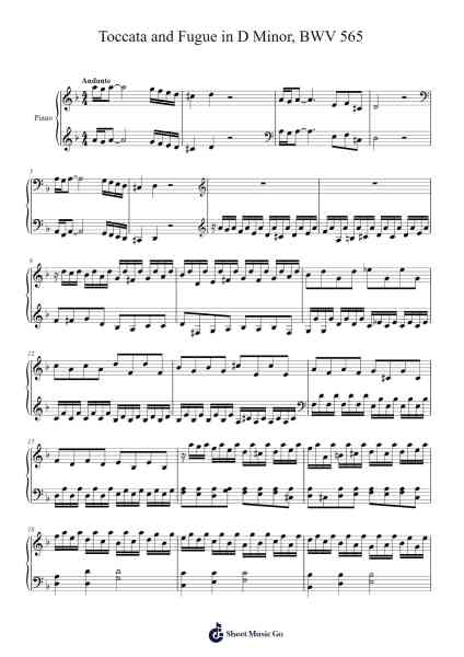 Toccata and Fugue in D minor, BWV 565 Sheet Music by Johann Sebastian Bach-Arr.Joedrich