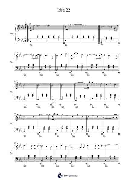 Idea 22 Sheet Music by Gibran Alcocer-Arr.Blanes Poyale