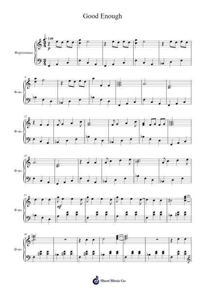 Good Enough Sheet Music by Xdinary Heroes-Arr.Wentio Termaltz